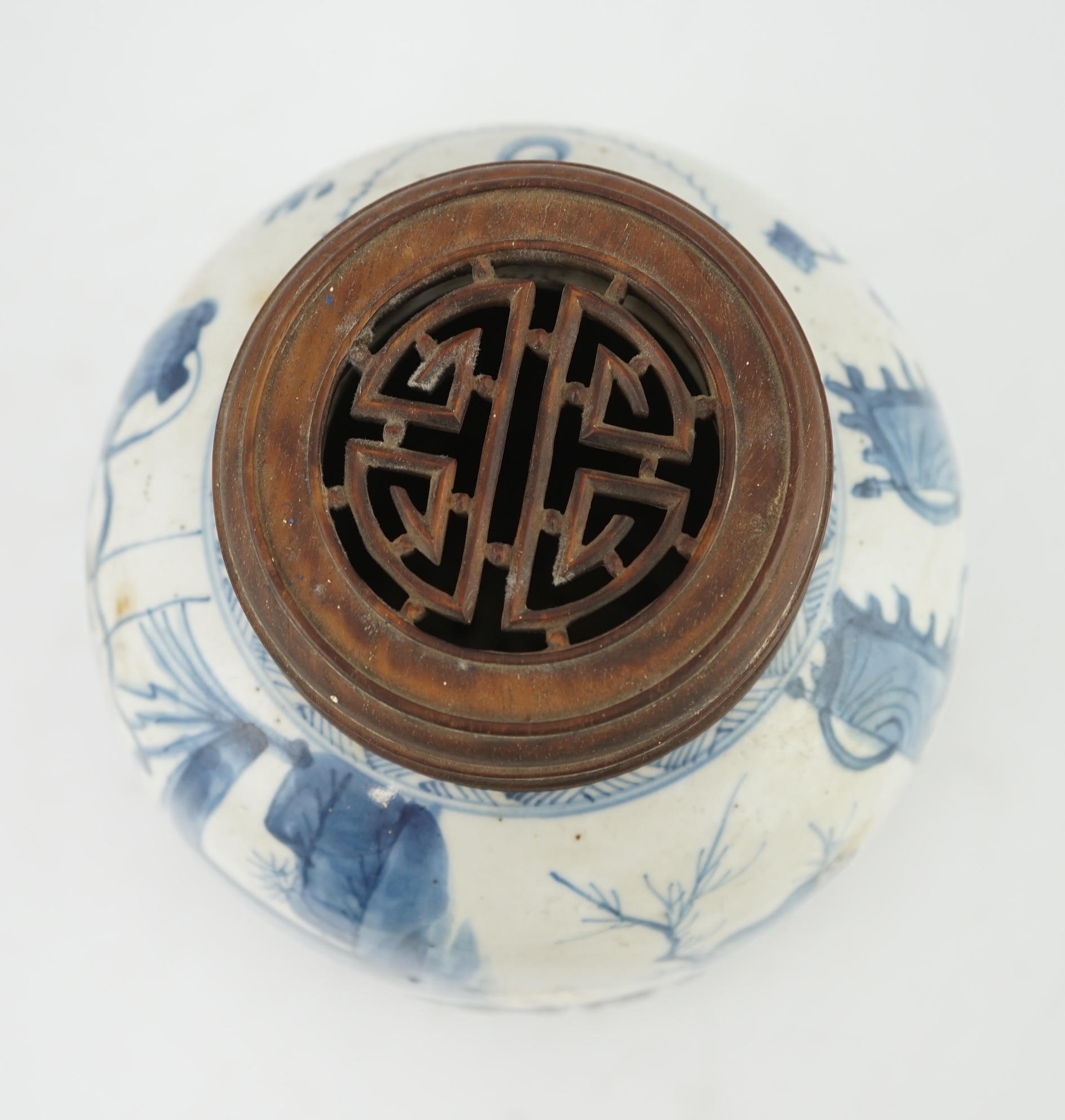 A Chinese blue and white ovoid ‘boys’ jar, Kangxi period